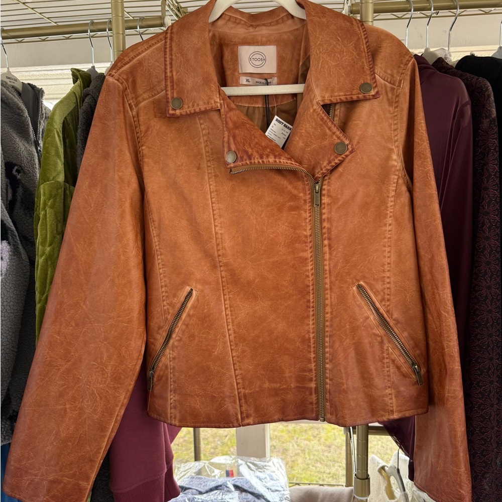 Stoosh Women's Brown Leather Jacket